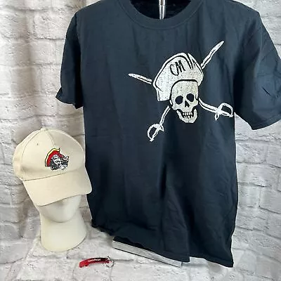 Buy Lot Of 3 Captain Morgan Rum Merch Keychain Embroidered Hat Mens Shirt Large NWOT • 23.85£