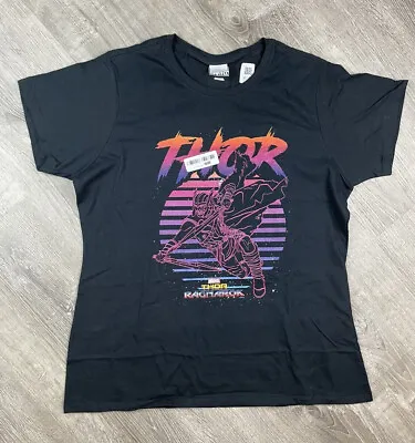 Buy NWT Marvel Thor Ragnarok T Shirt Top Women's Sz XL Solar Black Neon Fluorescent  • 8.54£