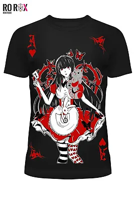 Buy Cupcake Cult Wonderland T-shirt Alice Goth Punk Anime Cartoon Cotton Tee Top • 16.99£