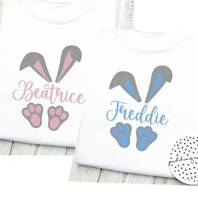 Buy Personalised Kids Easter Bunny Rabbit T-Shirt Top • 8.99£