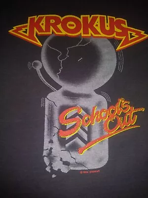 Buy Krokus School's Out Change Of Address Tour Shirt 1986 Rare Vintage Original • 472.49£