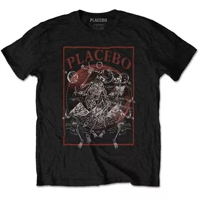 Buy Placebo Astro Skeletons Black Large Unisex T-Shirt NEW • 16.99£