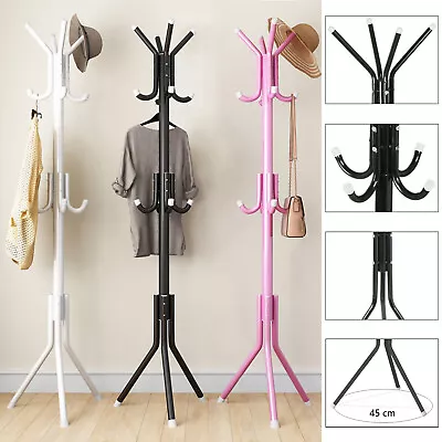 Buy 175cm Coat Stand Garment Rack Metal 12 Hooks Clothes Rail Hat Umbrella Hanger UK • 10.99£