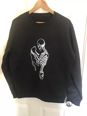 Buy Men’s Gothic Pullover Skeleton & Cat Jumper Sweater Clothing (Small - Read DESC) • 5£