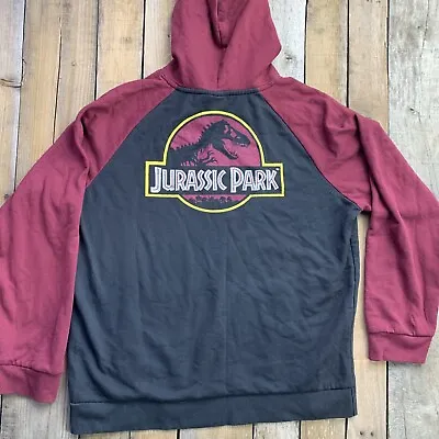 Buy Jurassic Park (World) Womens Hoodie Jacket Size XL Black Red • 23.69£
