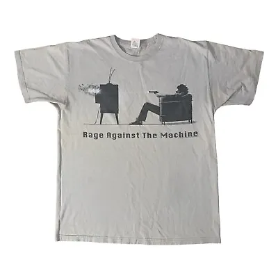 Buy Vintage 2010 Rage Against The Machine Band 'Shooting Tv' T Shirt Size Large • 199.99£