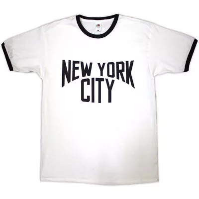 Buy John Lennon New York City Text Logo Ringer T Shirt • 17.95£