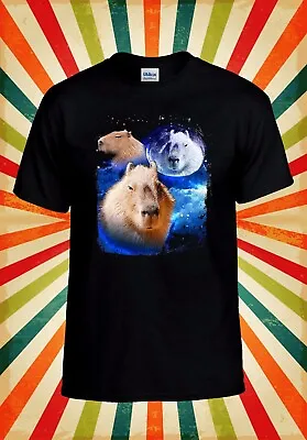 Buy Capybara Meme Moon T Shirt Funny Cool Men Women Unisex Baseball T Shirt Top 3098 • 9.99£