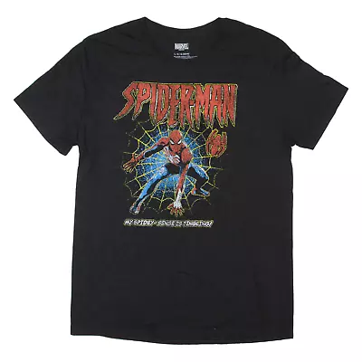Buy MARVEL Spider-Man Mens T-Shirt Black L • 10.99£