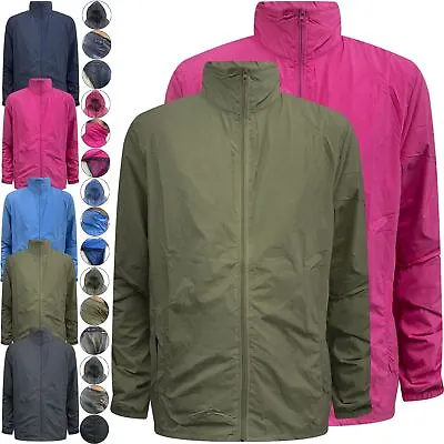 Buy Mens Women Rain Jacket Waterproof Windproof Light Jacket Pac A Way Kagoul Hooded • 8.99£
