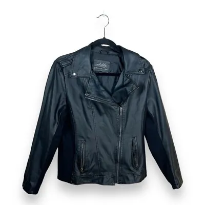 Buy Medium Sebby Black Faux Leather Jacket Long Sleeve Goth Biker  Moto • 22.79£