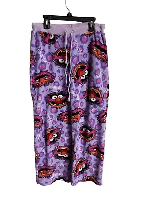 Buy Disney Jim Henson Animal Plush Fleece Pull On PJ Pants Womens S 4-6 Purple Pink • 10.58£