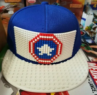 Buy Captain America BLOCK HAT Brick Hat Blue Cap Childrens • 12.95£