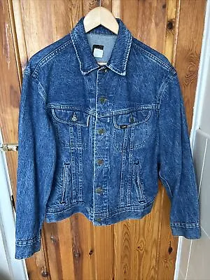 Buy Men’s Vintage Lee Riders Blue Denim Jacket Size Medium 40 Chest • 30£