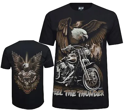 Buy Eagle Biker Native American Indian Motorbike Motorcycle Thunder T- Shirt M-3XL • 10.99£