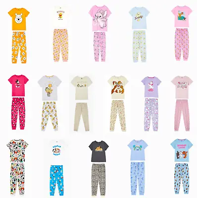 Buy Women Character Pyjamas Ladies 6-24 Cotton T-Shirt Long Pants Nightwear Primark • 23.95£