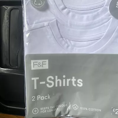Buy Brand New School White PE 2 X T-shirts F&F Size 7-8 Years • 2.29£
