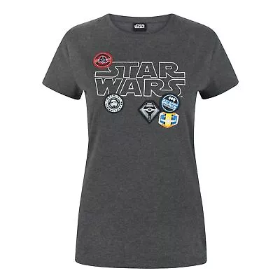 Buy Star Wars Womens/Ladies Badges T-Shirt NS4261 • 13.85£
