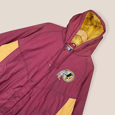 Buy Washington Redskins Vintage Coat 90s Game Day Competitor NFL Padded Bomber Large • 29.99£