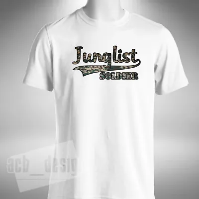 Buy Junglist Soldier T-Shirt Camouflage Jungle Drum Bass Old Skool Small To 5XL • 10.49£
