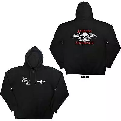 Buy Avenged Sevenfold Unisex Zipped Hoodie: Dead Head (Back Print) OFFICIAL NEW  • 46.45£