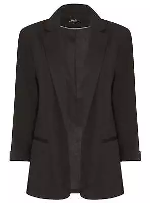 Buy Ex Wallis Ladies Long Sleeve Open Front Blazer Jacket In Black 10 12 14 16 18 20 • 16.95£
