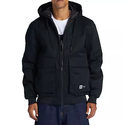 Buy DC Shoes Mens Ecalate Padded Hooded Multi Pocket Workwear Jacket - Black • 103.50£