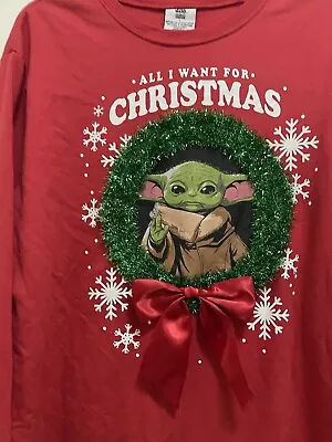 Buy Star Wars Celebrate Together All  I Want For Christmas Grogu Ugly Sweatshirt.  L • 11.34£