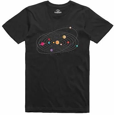 Buy Mens Geek T Shirt Solar System Google Map Funny Geek Regular Fit Top • 9.99£