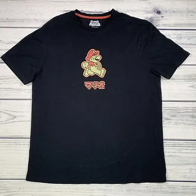 Buy Super Mario Official Nintendo Men’s T-Shirt Size XL. Retro Gaming Japan. Black. • 12.75£