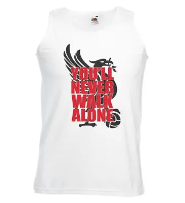 Buy Unisex You'll Never Walk Alone Liver Bird Liverpool Scouse YNWA White Vest • 10.95£
