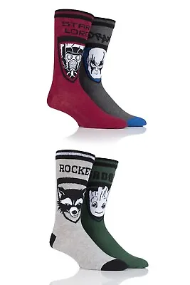 Buy Guardians Of The Galaxy Socks Men Rocket Star-Lord Drax Marvel Merch Gift 4 Pack • 10.99£