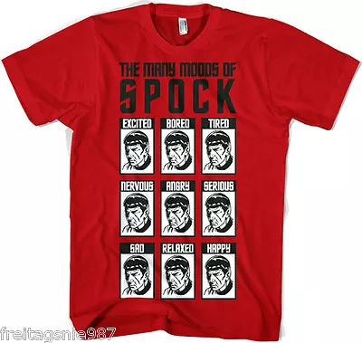 Buy Star Trek Spock Moods T-Shirt Cotton Officially Licensed • 29.80£