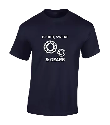 Buy Blood Sweat And Gears Mens T Shirt Cool Cycling Design Cyclist Bike Cycle Gift • 7.99£