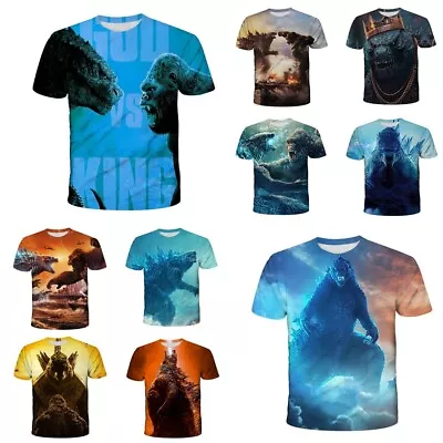 Buy 3D Kids Boys Men King Kong Godzilla T-shirt Movie Casual Short Sleeve Tee Top • 6.99£