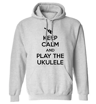 Buy Keep Calm Play Ukulele, Hoodie / Sweater Musicmlyrics Musician Strum Banjo 3978  • 25.95£