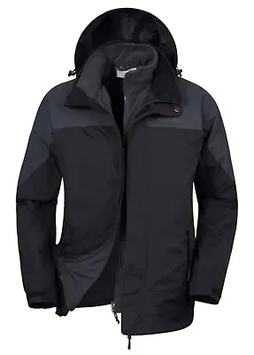 Buy Mountain Warehouse Storm II Mens 3 In 1 Waterproof Jacket Size S/P Grey • 70£