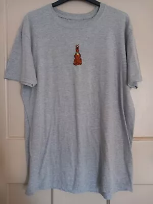 Buy Mens Scooby Doo Embroidered Logo Grey Cotton T Shirt Size M • 6£