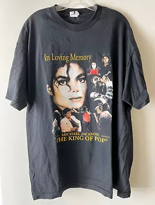 Buy Vintage MICHAEL JACKSON 2009 In Loving Memory Memoriam Graphic Tee T-Shirt XL • 51.19£