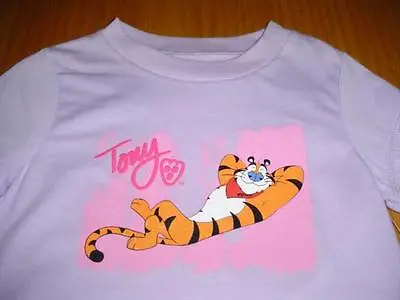 Buy New Vintage Style Kellogg's Tony The Tiger LS T-Shirt Glittery Girls 4 / 5 • 12.63£