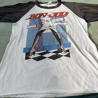 Buy Vintage Bon Jovi Tshirt Runaway Tour 1984 Size XL- L • 650£