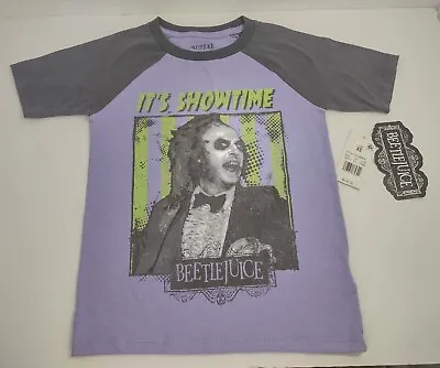 Buy Kids   Its Showtime   Beetlejuice Tshirt Size XS Movie Merch 80s Memorabilia  • 8.67£