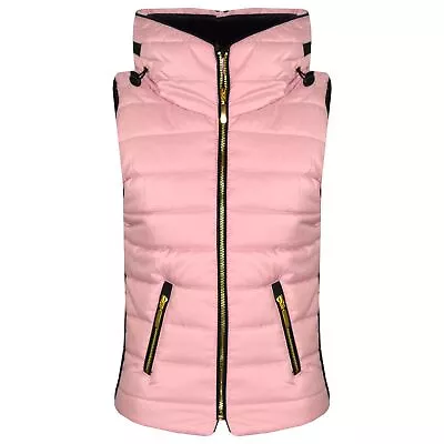 Buy Kids Girls Baby Pink Puffer Bubble Sleeveless Hooded Gilets Body Warmer Jackets • 15.99£