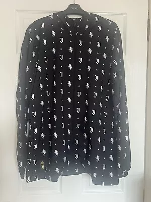 Buy 2021-22 Juventus Adidas Black & White All Over Print Logo Windbreaker Jacket • 25£