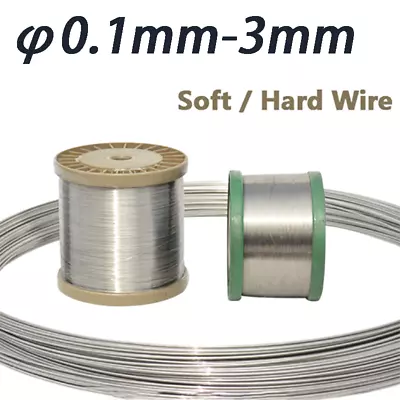 Buy φ0.1-3mm 304 Stainless Steel Wire Single Strand Soft/ Hard Wire Jewellery Making • 44.03£