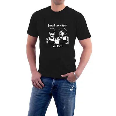 Buy Laurel & Hardy T-shirt Hard Boiled Eggs And Nuts Tee. Sillytees • 14£