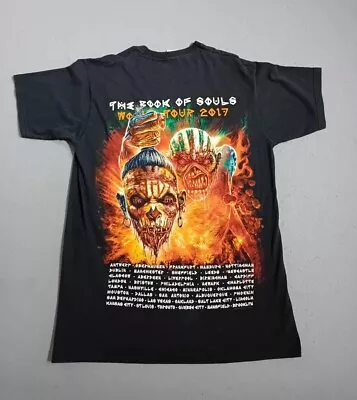 Buy Iron Maiden 2017 The Book Of Souls Official World Tour T-shirt Size Medium • 34.65£