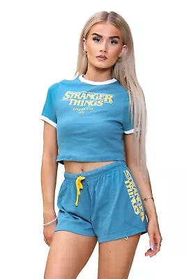 Buy Stranger Things Ladies Pyjamas Set Summer Short Night Wear Loungewear Cotton PJs • 8.99£