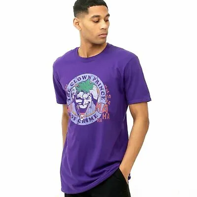 Buy Official DC Comics Mens The Joker Smile Emblem T-shirt Purple S-2XL • 13.99£
