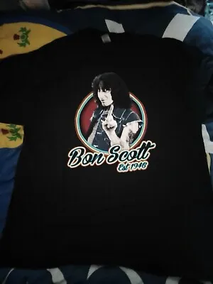 Buy Bon Scott ACDC Black T-shirt XL 22  • 15£